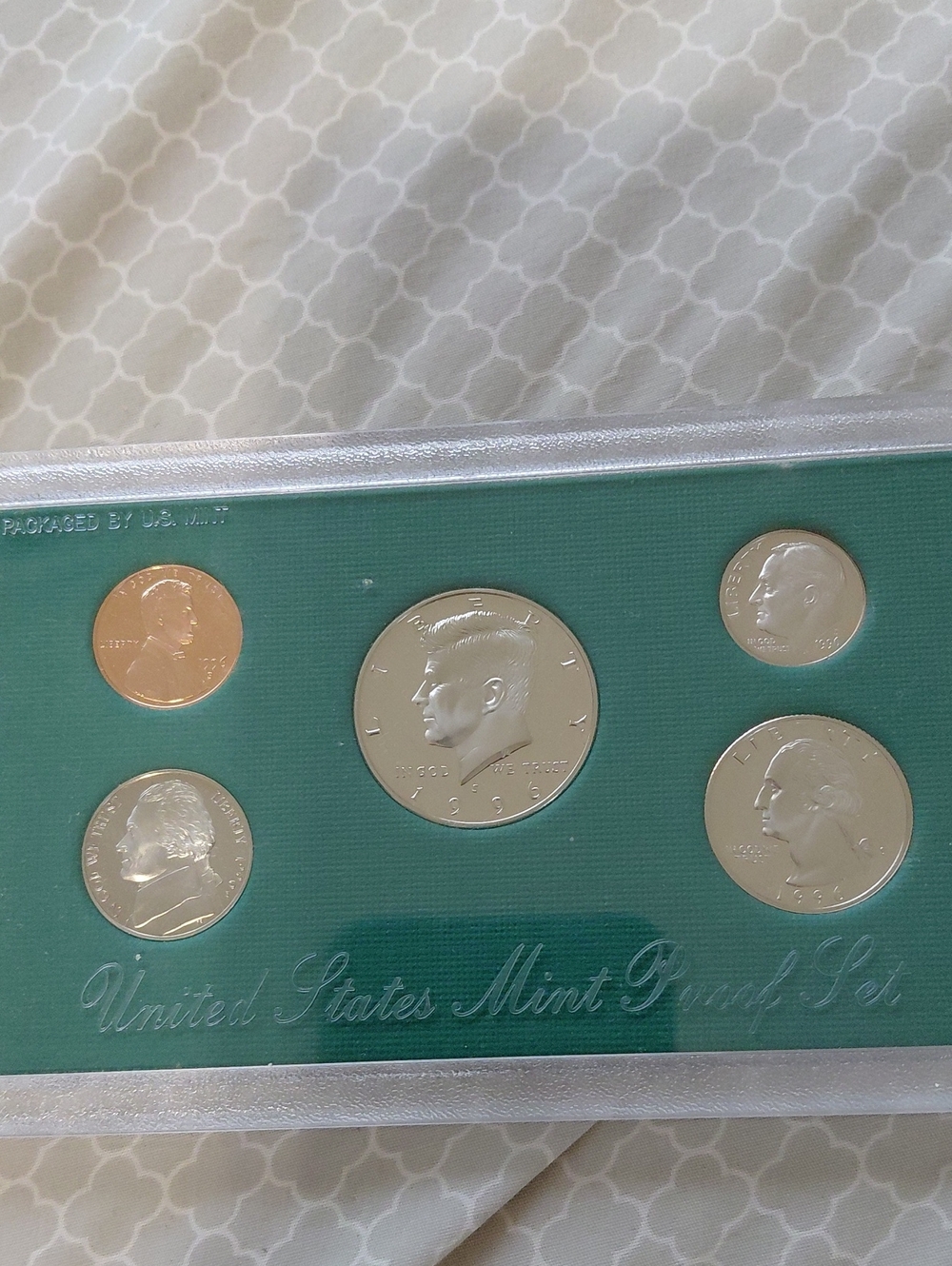 Proof Set in Green Display Case